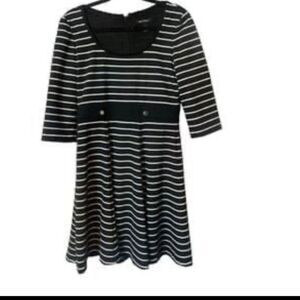 Black and White Striped Dress